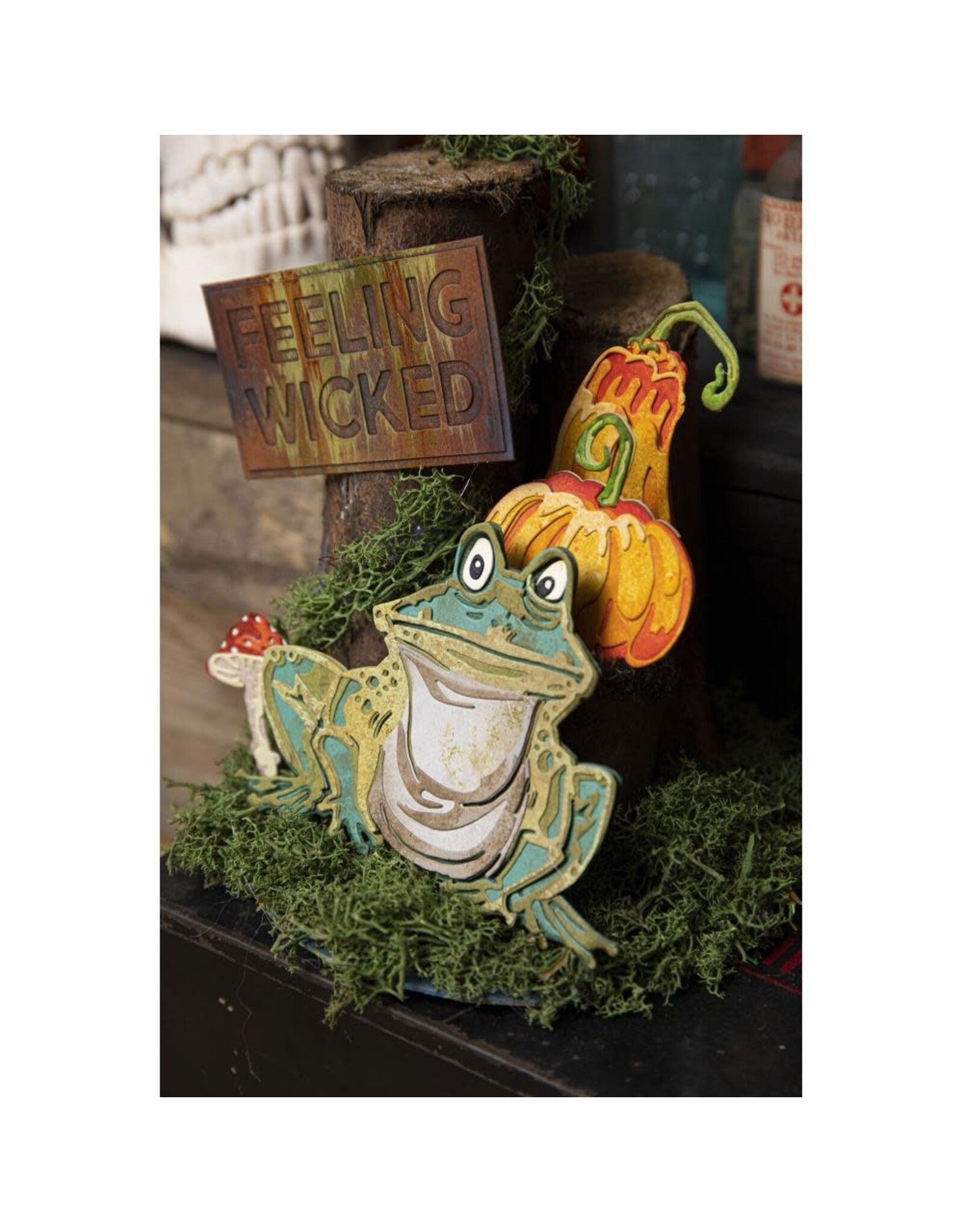 Sizzix 665219 Fustella Thinlits Oliver Colorize by Tim Holtz confezione da 11
