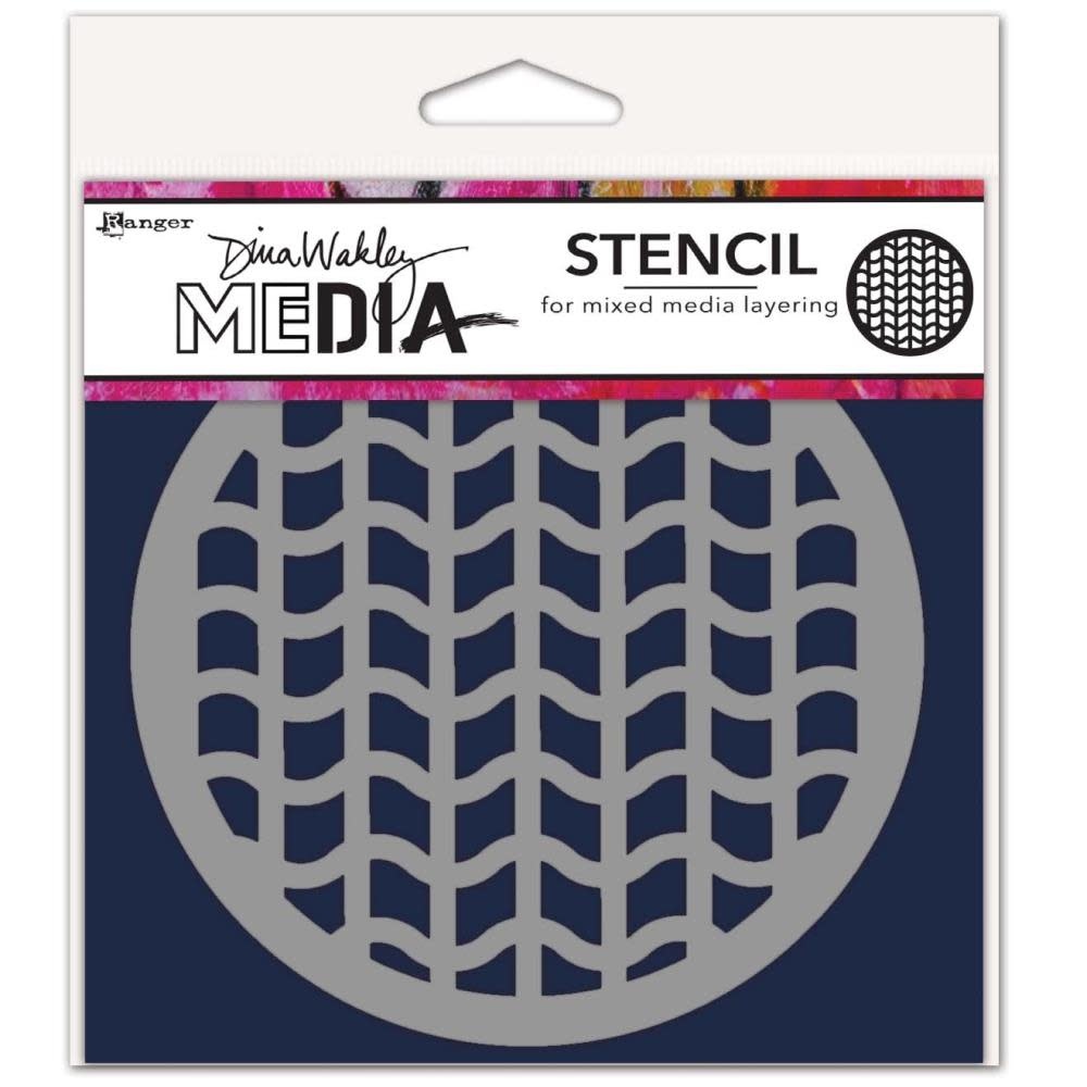 RANGER RANGER DINA WAKLEY MEDIA 5.5"X5.5" TIRE TRACKS COASTER STENCIL