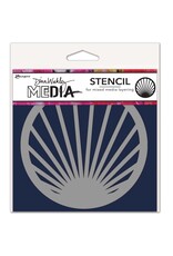 RANGER RANGER DINA WAKLEY MEDIA 5.5"X5.5" BURST COASTER STENCIL
