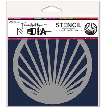 RANGER RANGER DINA WAKLEY MEDIA 5.5"X5.5" BURST COASTER STENCIL