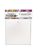 RANGER RANGER DINA WAKLEY MEDIA 4" SQUARE TAGS WITH HOLES 20PK
