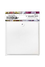 RANGER RANGER DINA WAKLEY MEDIA 5" SQUARE TAGS WITH HOLES 20PK