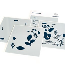 PINKFRESH PINKFRESH STUDIO FALL FOLIAGE STENCIL SET 4/PK