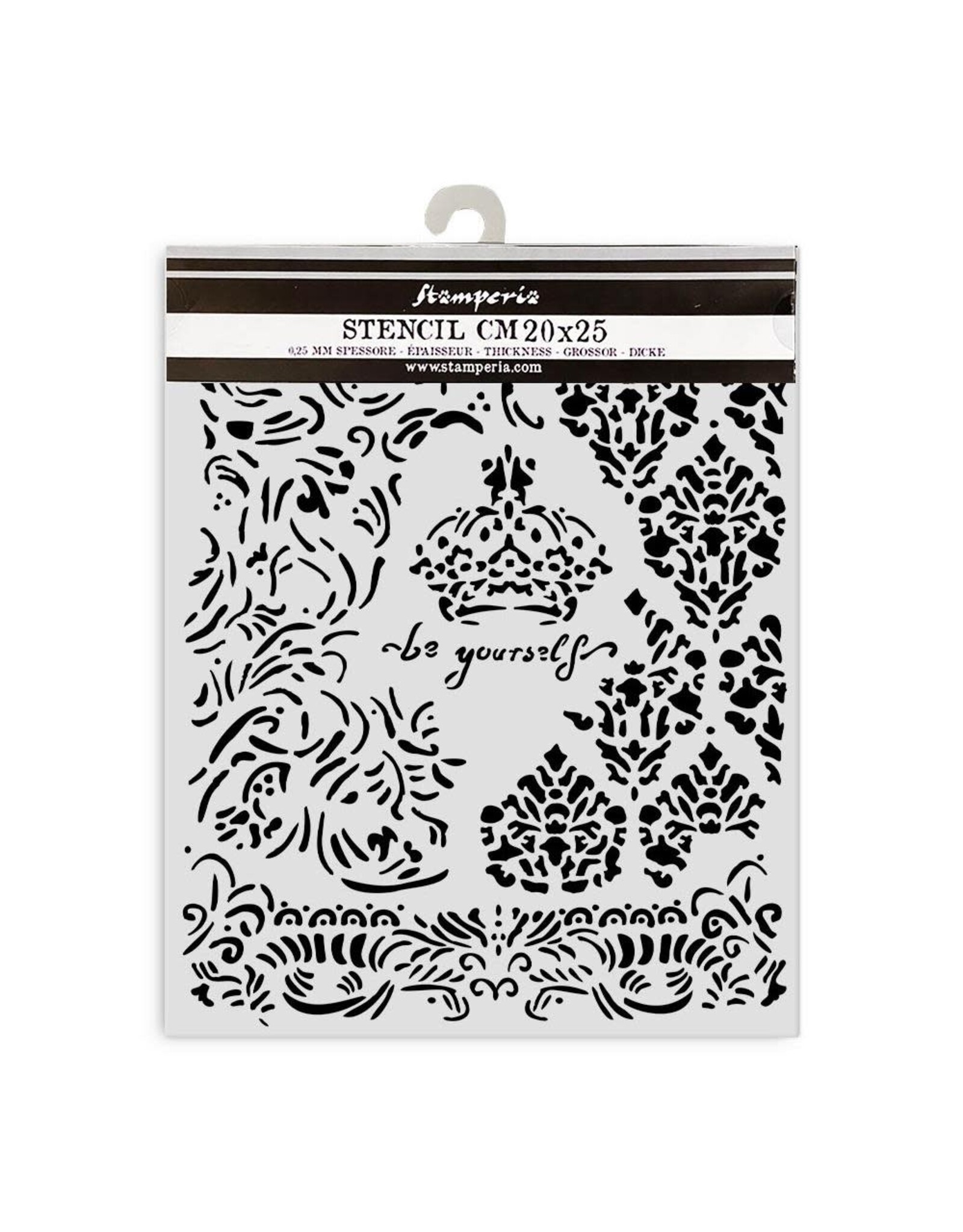 STAMPERIA STAMPERIA ALTEREGO CROWN BE YOURSELF 20x25cm STENCIL