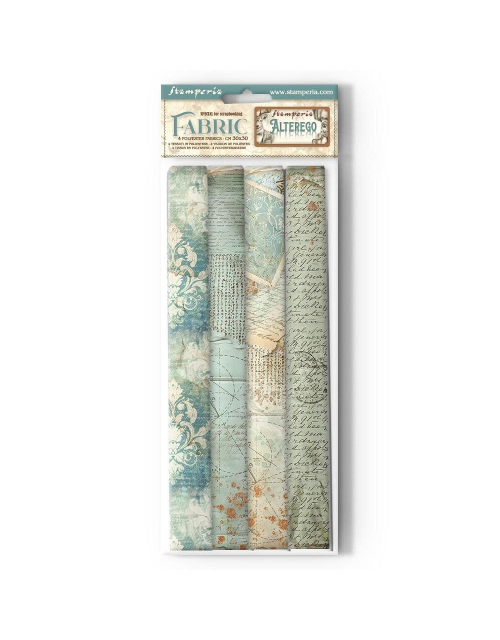 STAMPERIA ALTEREGO 12x12 POLYESTER FABRIC SHEETS 4/PK Scrapbook Centrale