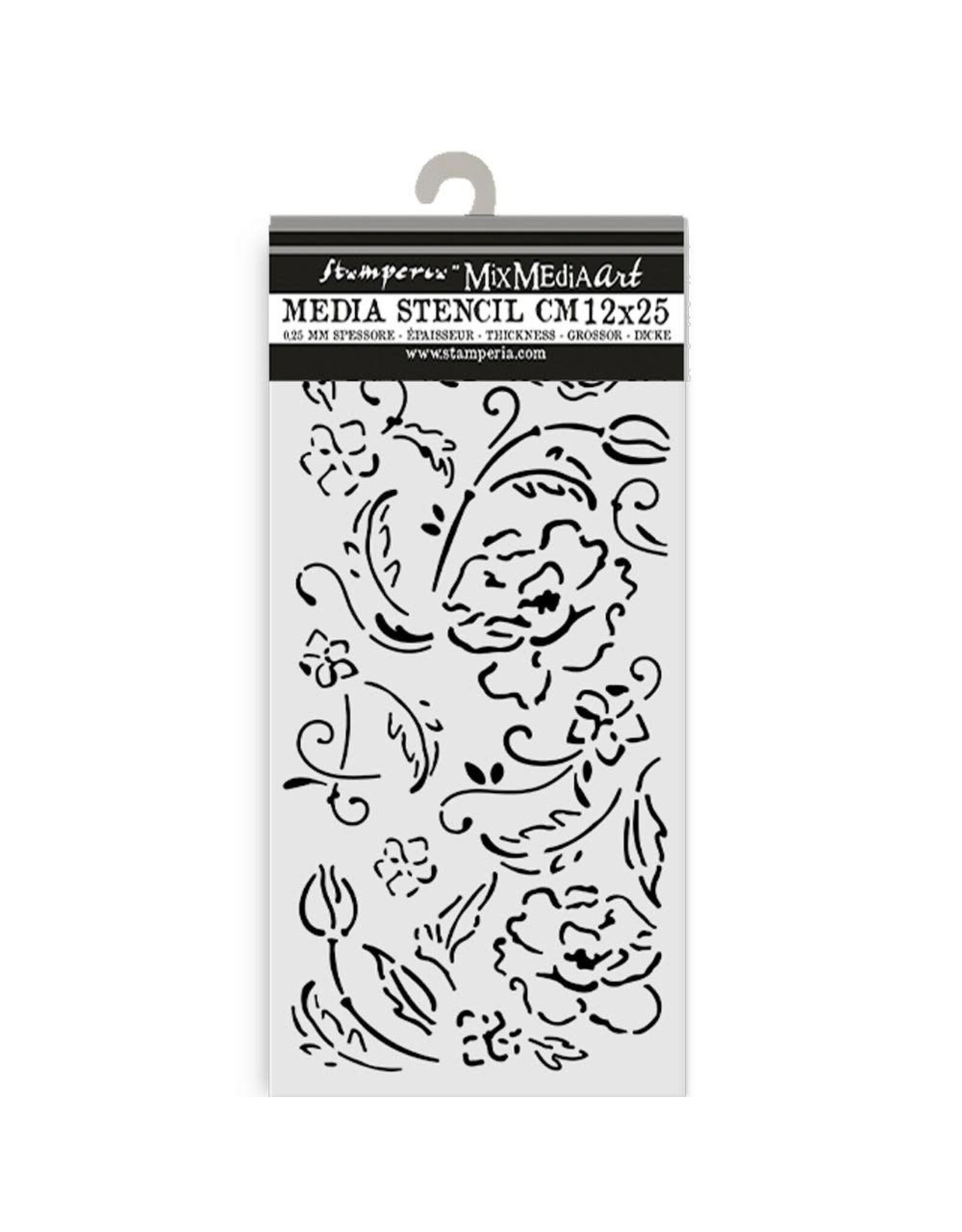 STAMPERIA STAMPERIA OLD LACE FLOWERS 12x25cm STENCIL