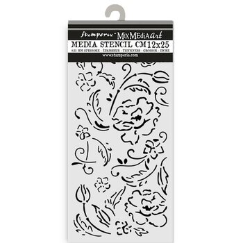 STAMPERIA STAMPERIA OLD LACE FLOWERS 12x25cm STENCIL