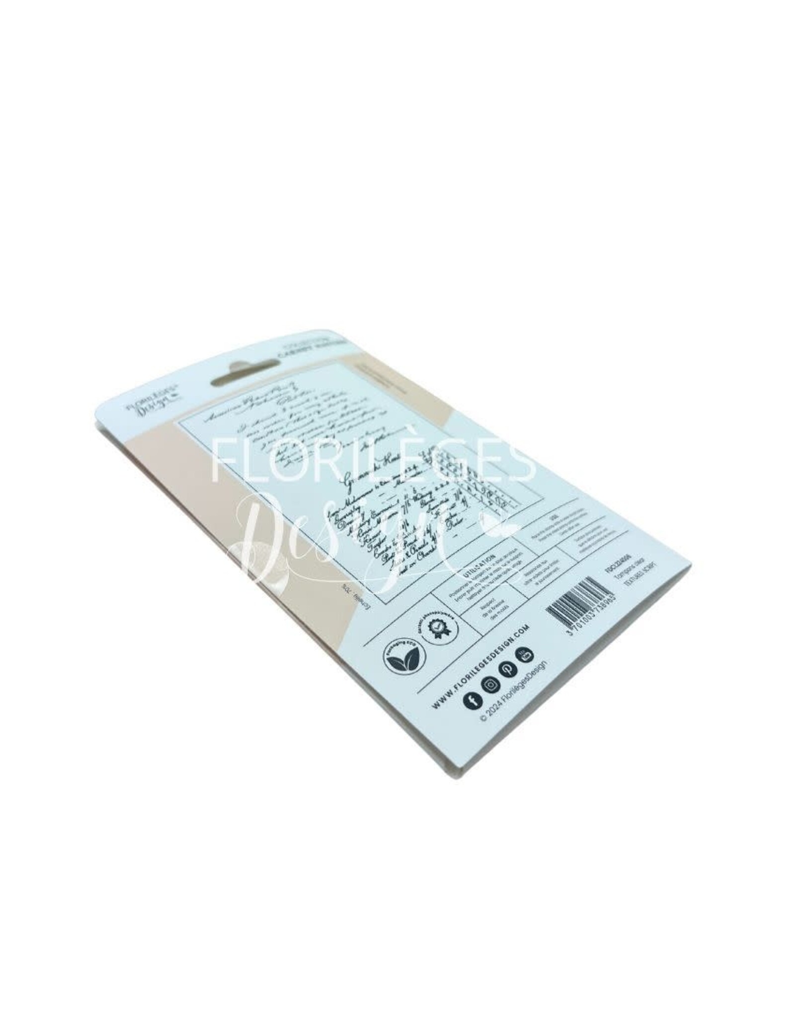 FLORILEGES DESIGNS FLORILÈGES DESIGN COLLECTION CARNET NATURE TEXTURES SCRIPT TAMPONS CLEAR STAMP SET