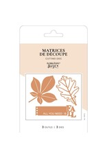 FLORILEGES DESIGNS FLORILÈGES DESIGN COLLECTION CARNET NATURE ALL YOU NEED IS FALL OUTILS DE DÉCOUPE DIE SET