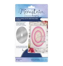 HUNKYDORY CRAFTS LTD. HUNKYDORY MOONSTONE SCALLOPED DOTS NESTING DIES - OVALS DIE SET