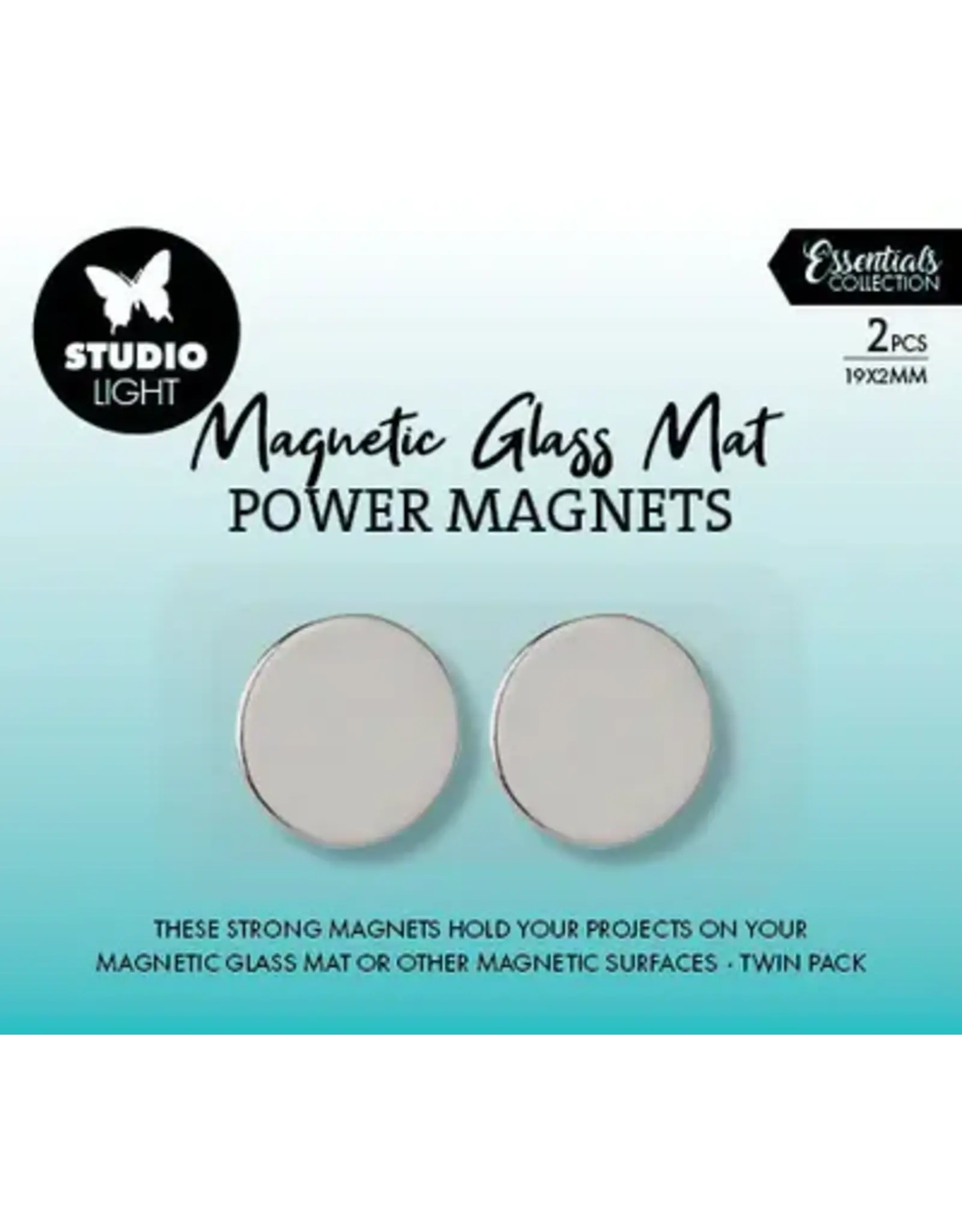 STUDIOLIGHT STUDIOLIGHT ESSENTIALS POWER MAGNETS FOR MAGNETIC GLASS MAT TOOLS 2/PK