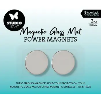 STUDIOLIGHT STUDIOLIGHT ESSENTIALS POWER MAGNETS FOR MAGNETIC GLASS MAT TOOLS 2/PK