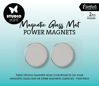 STUDIOLIGHT STUDIOLIGHT ESSENTIALS POWER MAGNETS FOR MAGNETIC GLASS MAT TOOLS 2/PK