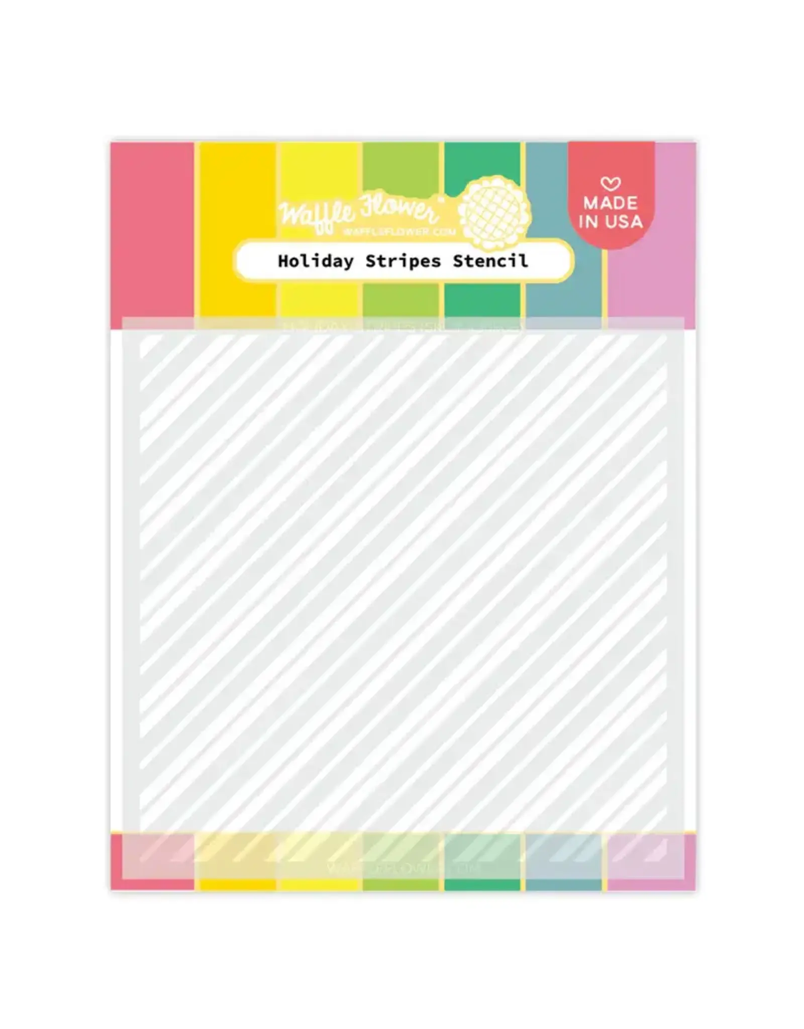 WAFFLE FLOWER WAFFLE FLOWER HOLIDAY STRIPES STENCIL
