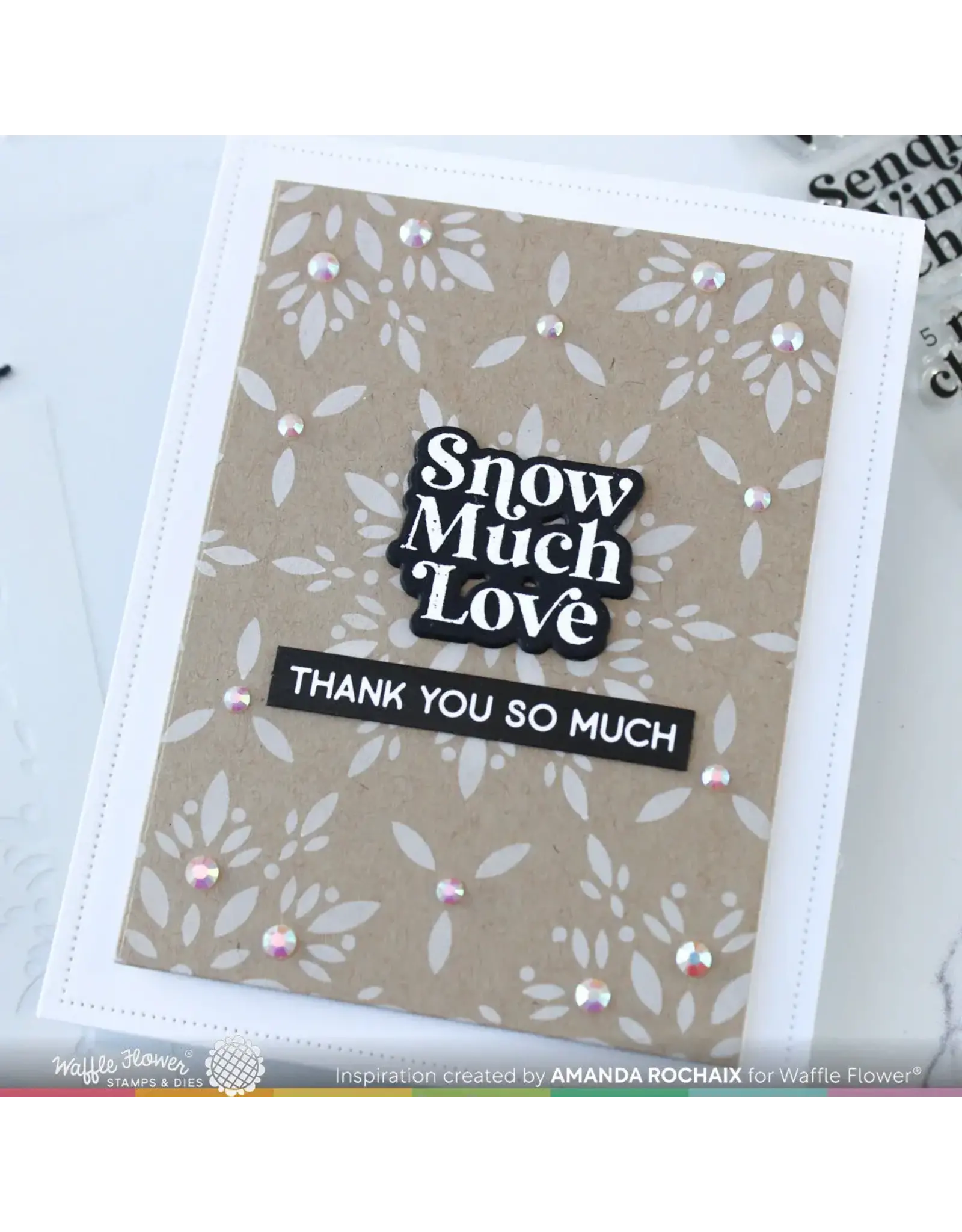WAFFLE FLOWER WAFFLE FLOWER FROSTY BACKGROUND STENCIL