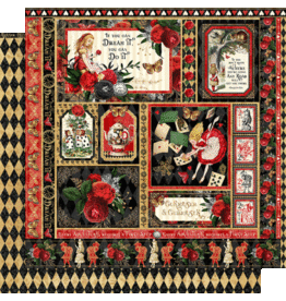 GRAPHIC 45 GRAPHIC 45 CURIOUSER & CURIOUSER DREAM IT 12x12 CARDSTOCK