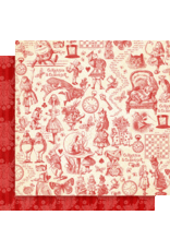 GRAPHIC 45 GRAPHIC 45 CURIOUSER & CURIOUSER ALWAYS LATE 12x12 CARDSTOCK