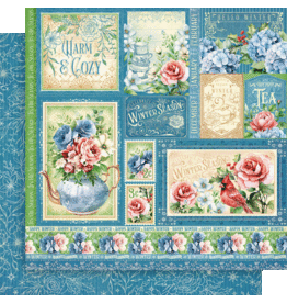 GRAPHIC 45 GRAPHIC 45 SEASON TO CELEBRATE WINTER CUT-APART 12x12 CARDSTOCK