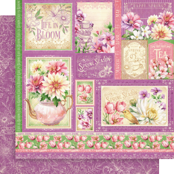 GRAPHIC 45 GRAPHIC 45 SEASON TO CELEBRATE SPRING CUT-APART 12x12 CARDSTOCK