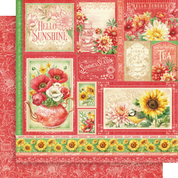 GRAPHIC 45 GRAPHIC 45 SEASON TO CELEBRATE SUMMER CUT-APART 12x12 CARDSTOCK