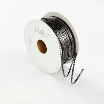 VIVANT CIRCLE BLACK METALLIC CORD BY THE YARD