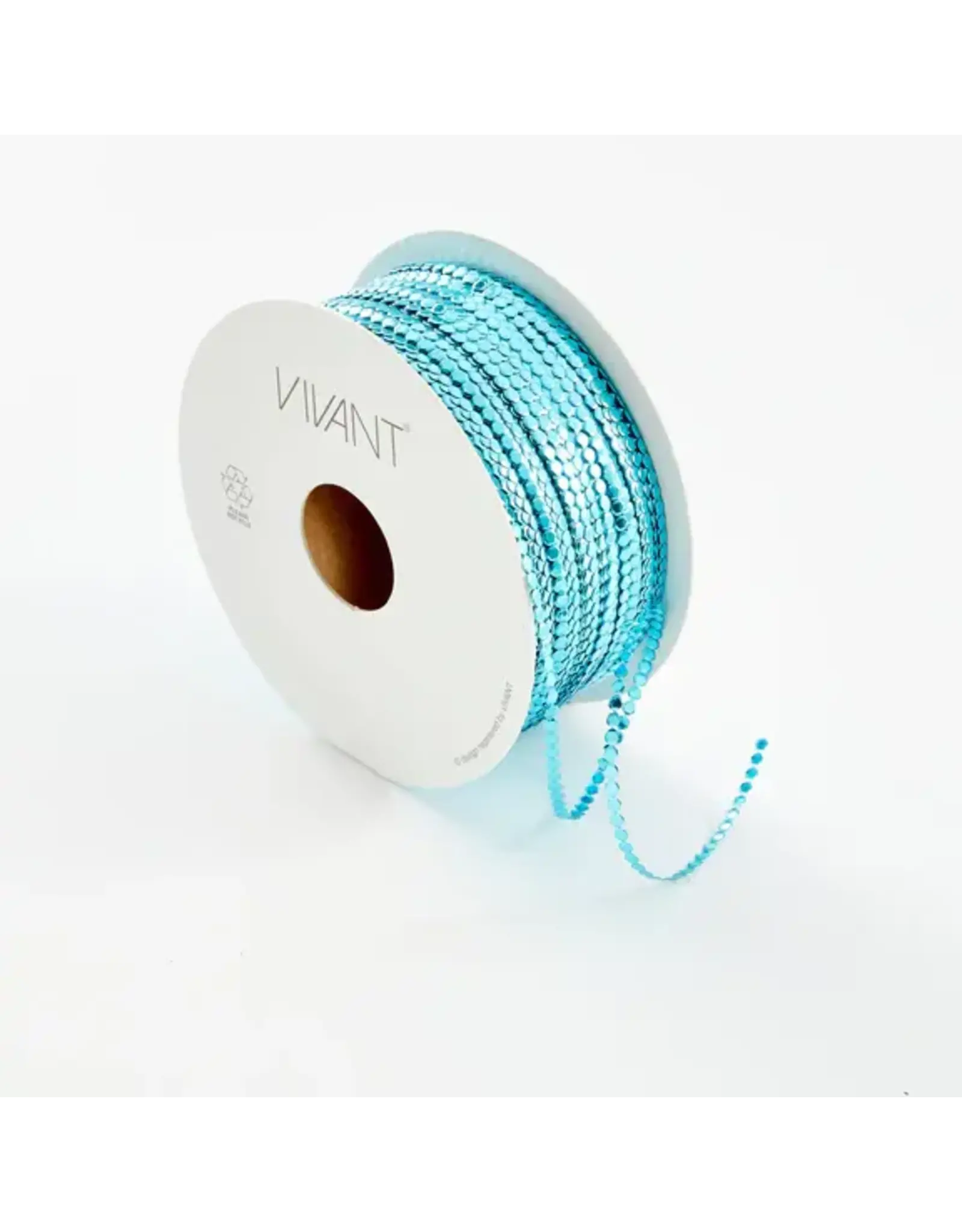 VIVANT VIVANT CIRCLE TEAL METALLIC CORD BY THE YARD