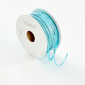 VIVANT CIRCLE TEAL METALLIC CORD BY THE YARD