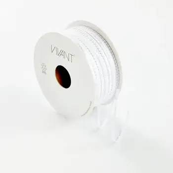 VIVANT CIRCLE WHITE METALLIC CORD BY THE YARD
