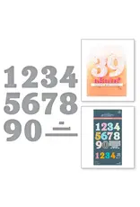 SPELLBINDERS SPELLBINDERS COLOR MIX CELEBRATIONS COLLECTION BOLD NUMBERS ETCHED DIE SET