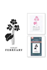 SPELLBINDERS SPELLBINDERS BETTERPRESS FLORALS THROUGH THE YEAR COLLECTION FEBRUARY VIOLET PRESS PLATES