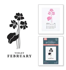 SPELLBINDERS SPELLBINDERS BETTERPRESS FLORALS THROUGH THE YEAR COLLECTION FEBRUARY VIOLET PRESS PLATES