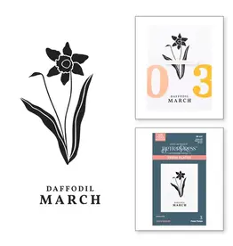 SPELLBINDERS SPELLBINDERS BETTERPRESS FLORALS THROUGH THE YEAR COLLECTION MARCH DAFFODIL PRESS PLATES