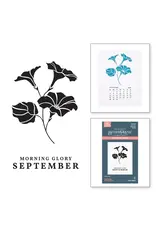 SPELLBINDERS SPELLBINDERS BETTERPRESS FLORALS THROUGH THE YEAR COLLECTION SEPTEMBER MORNING GLORY PRESS PLATES
