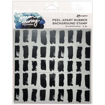 RANGER RANGER SIMON HURLEY CREATE BRUSHSTROKES 6x6 RUBBER BACKGROUND STAMP