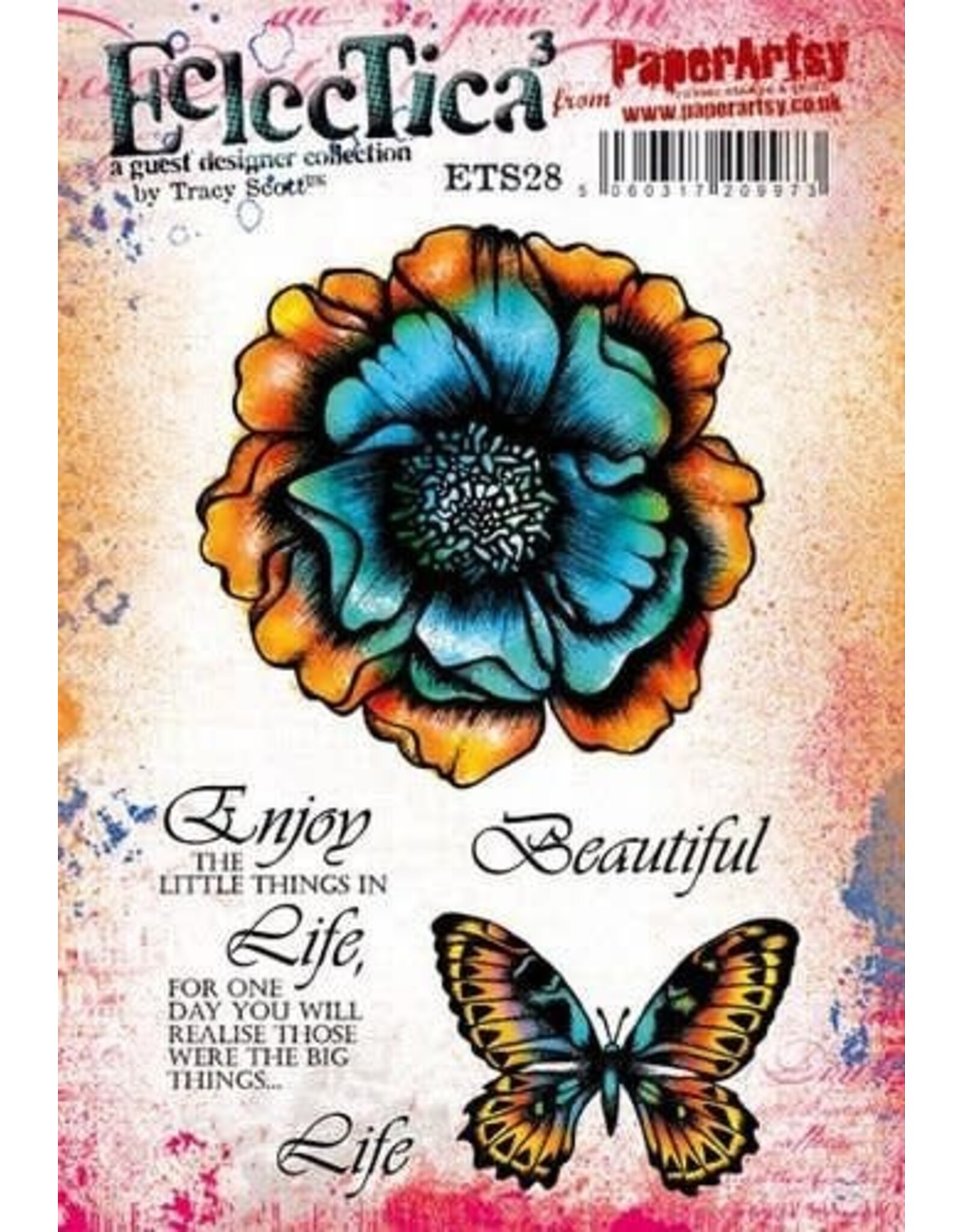 PAPER ARTSY PAPER ARTSY ECLECTICA TRACY SCOTT TS028 CLING STAMP SET