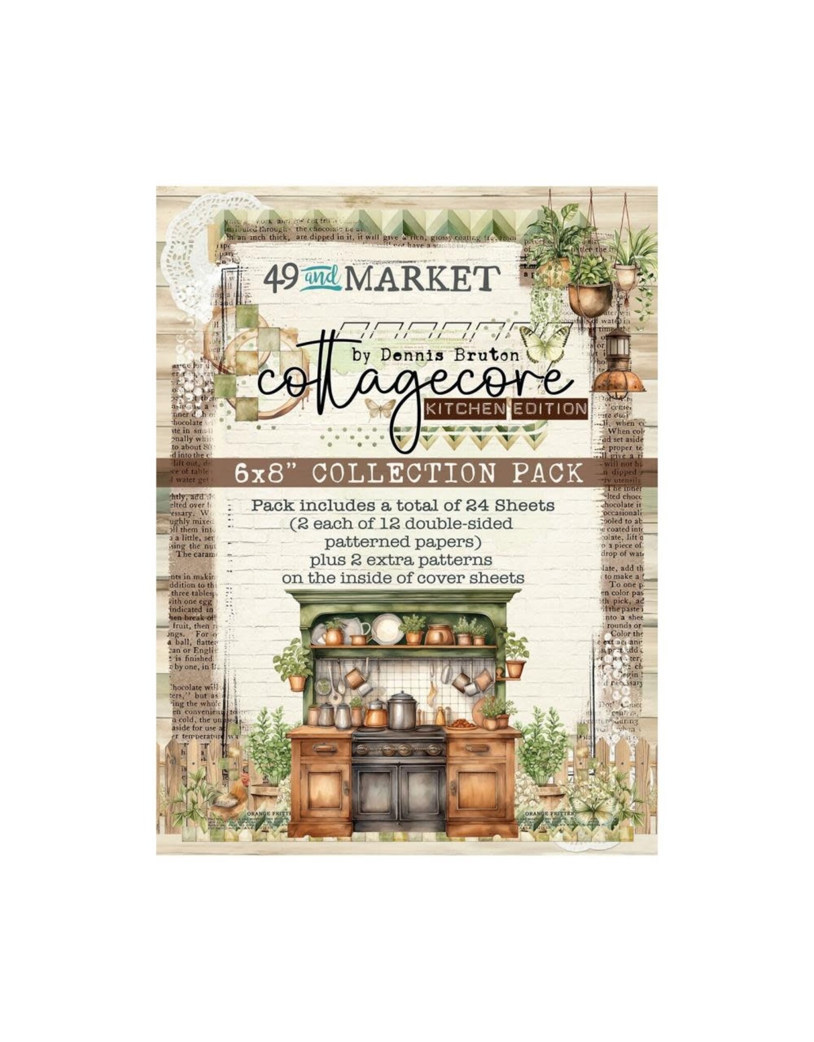 49 AND MARKET 49 AND MARKET COTTAGECORE 6x8 COLLECTION PACK 24 SHEETS