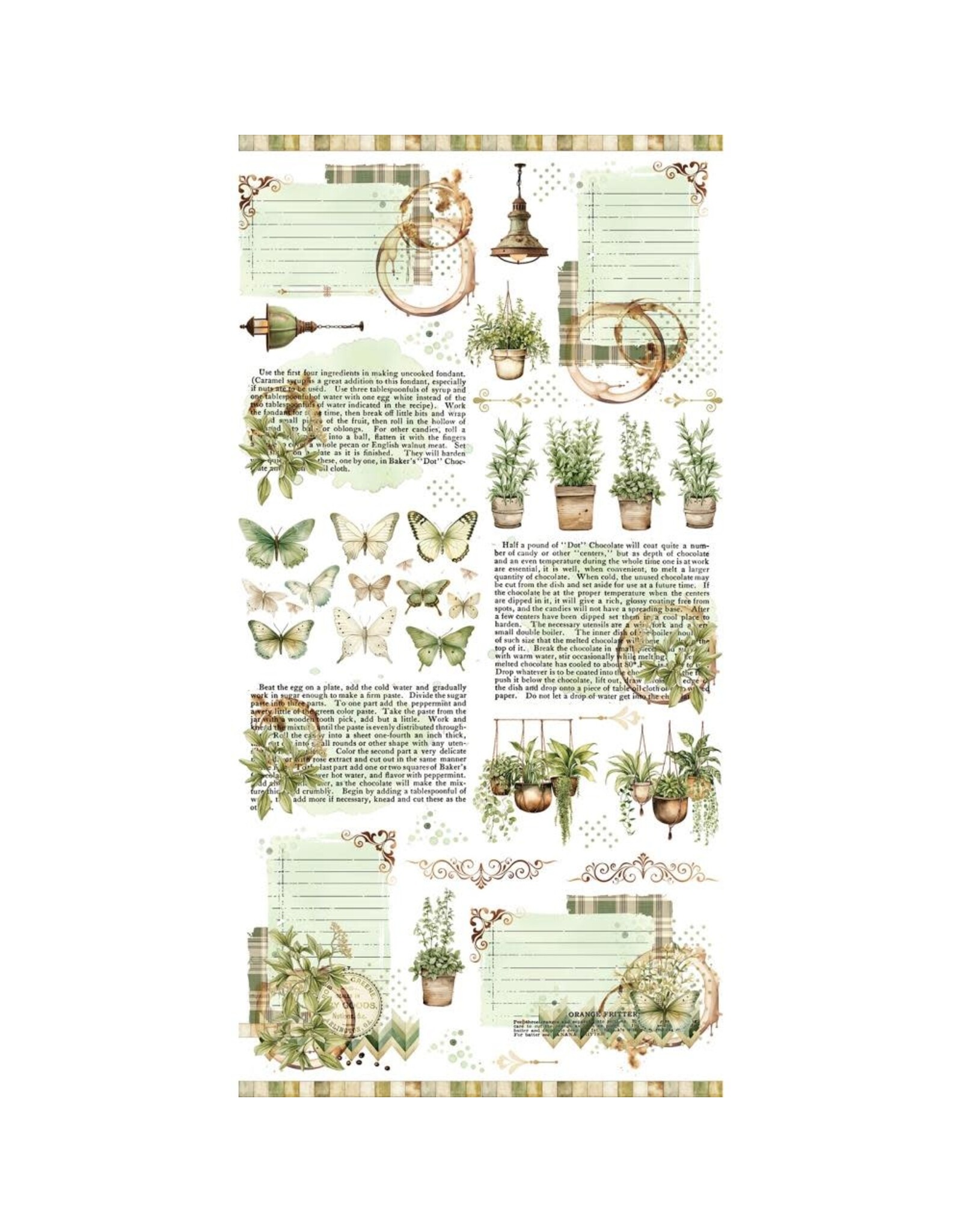 49 AND MARKET 49 AND MARKET COTTAGECORE 6x12 RUB-ON TRANSFER SET 3/PK