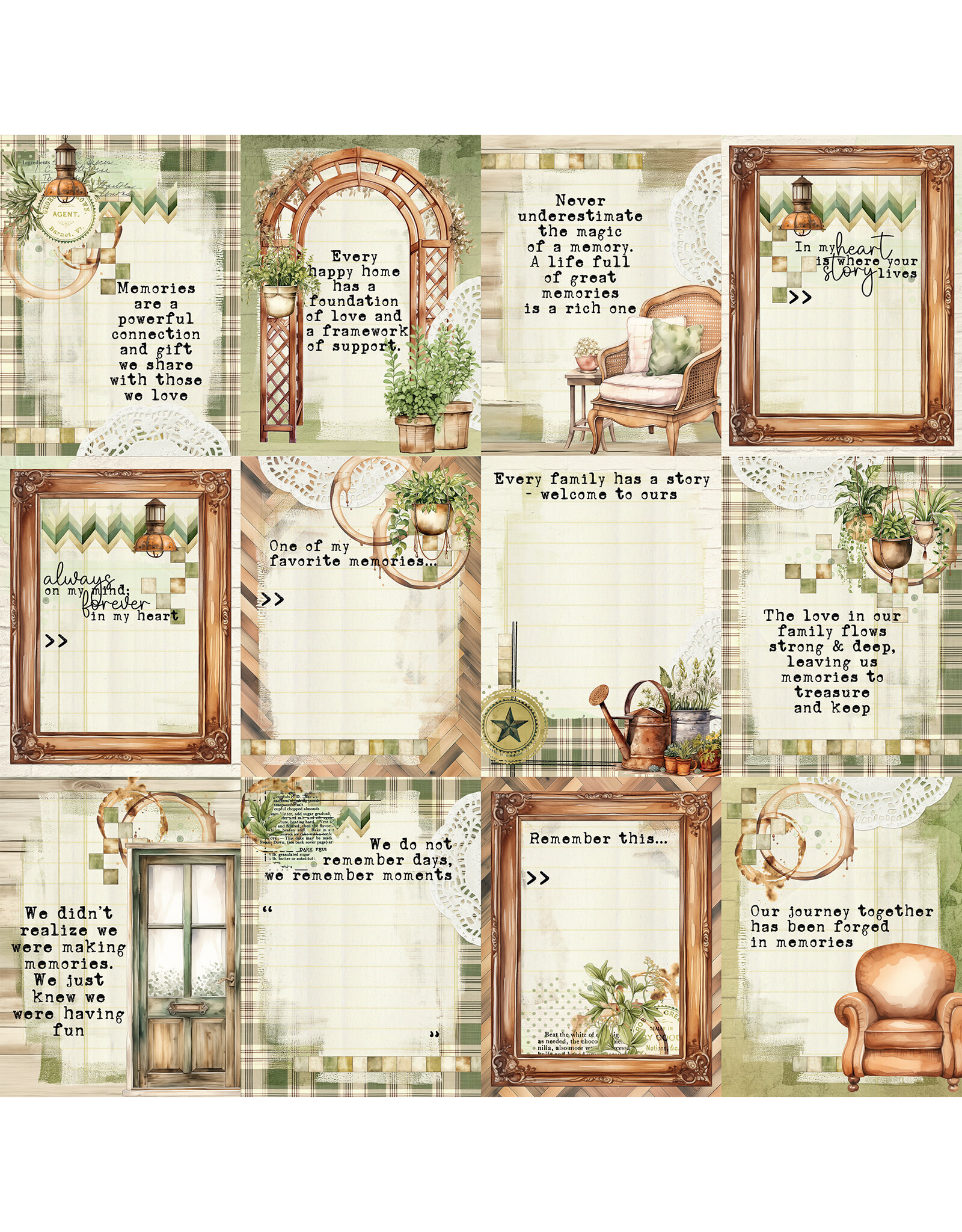 49 AND MARKET 49 AND MARKET COTTAGECORE TREASURED 12x12 CARDSTOCK