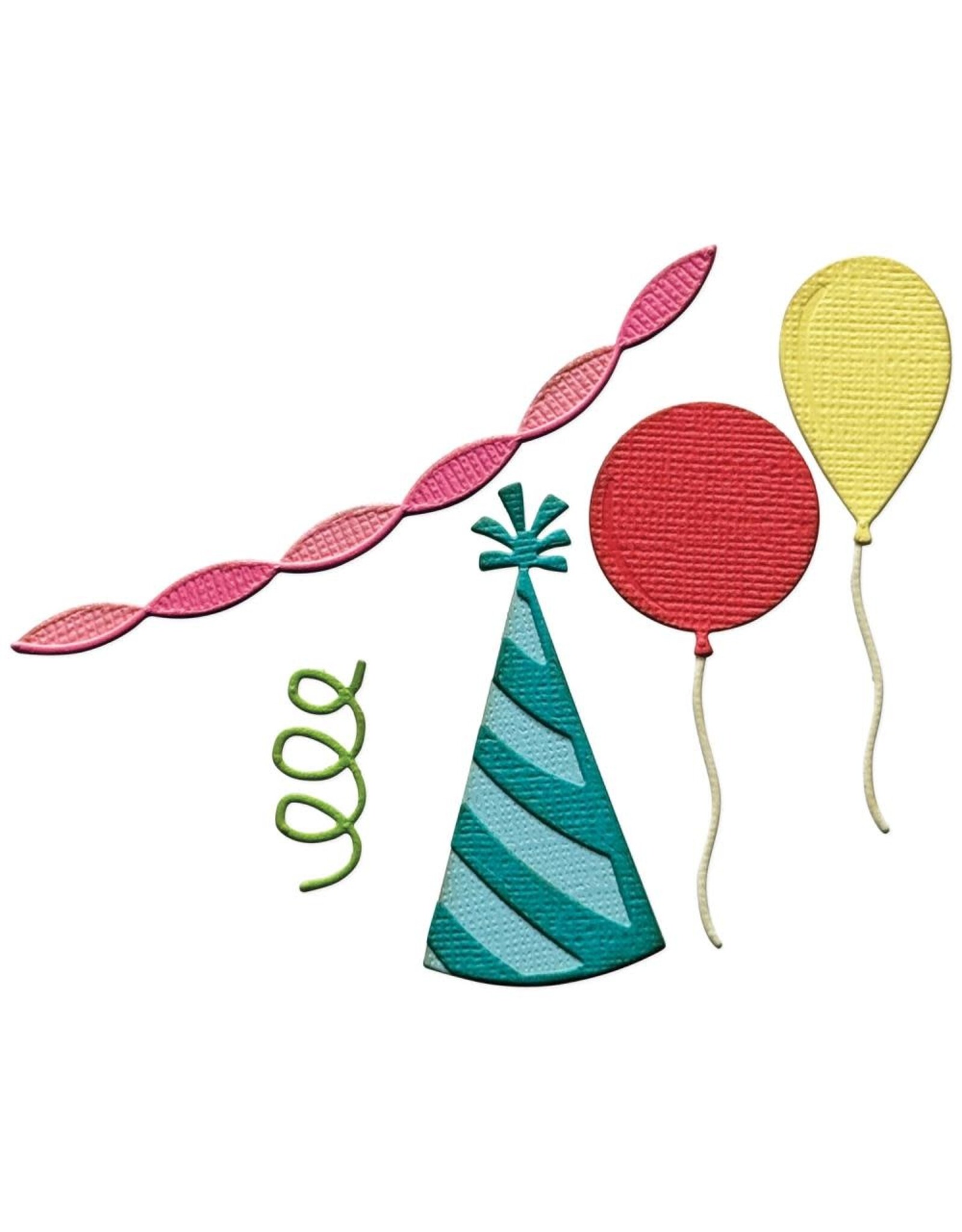 SIZZIX SIZZIX TIM HOLTZ SIDEKICK SIDE-ORDER THINLITS/ TEXTURE FADES CELEBRATE EMBOSSING FOLDER & DIE SET