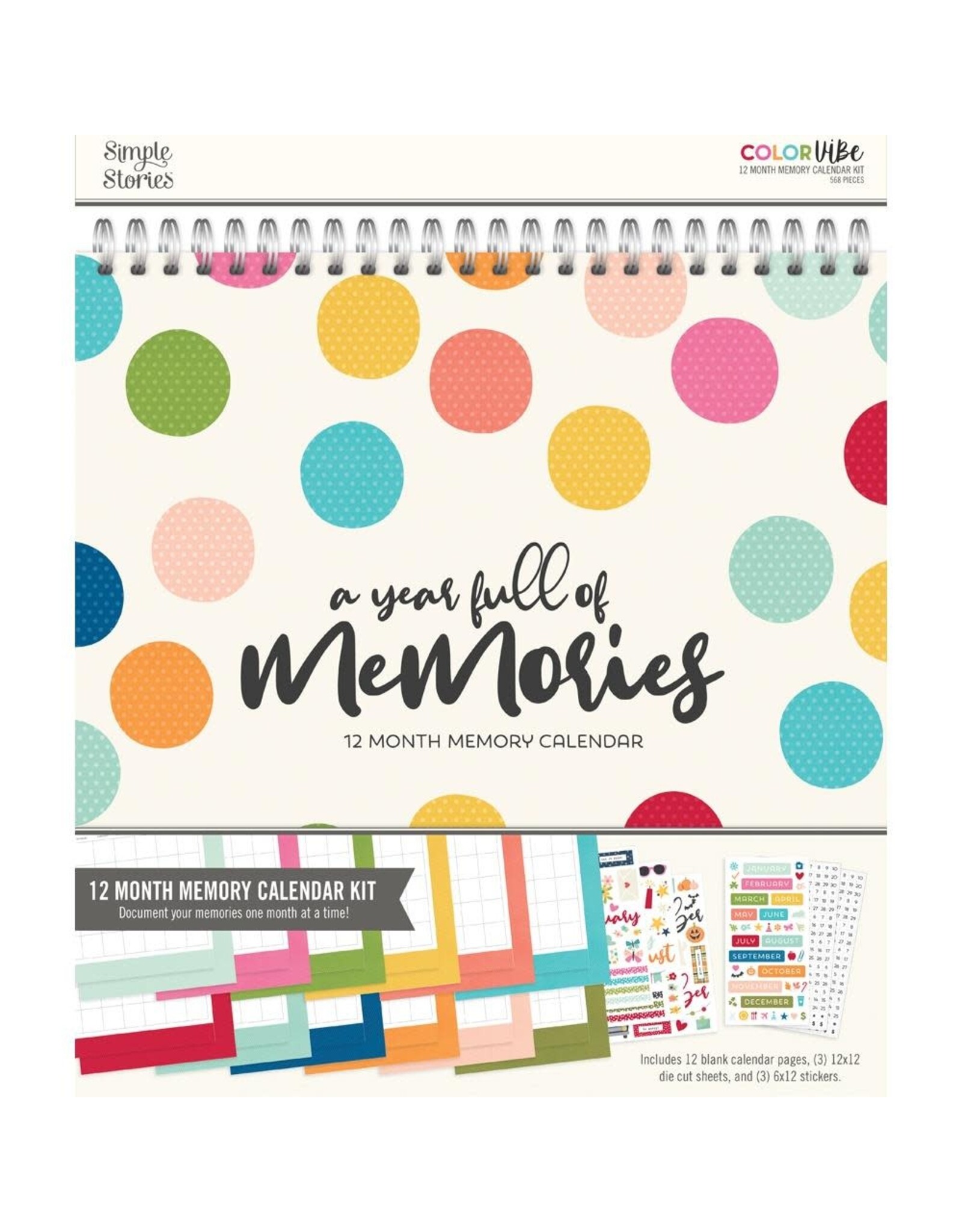 SIMPLE STORIES SIMPLE STORIES COLOR VIBE 12-MONTH MEMORY CALENDAR
