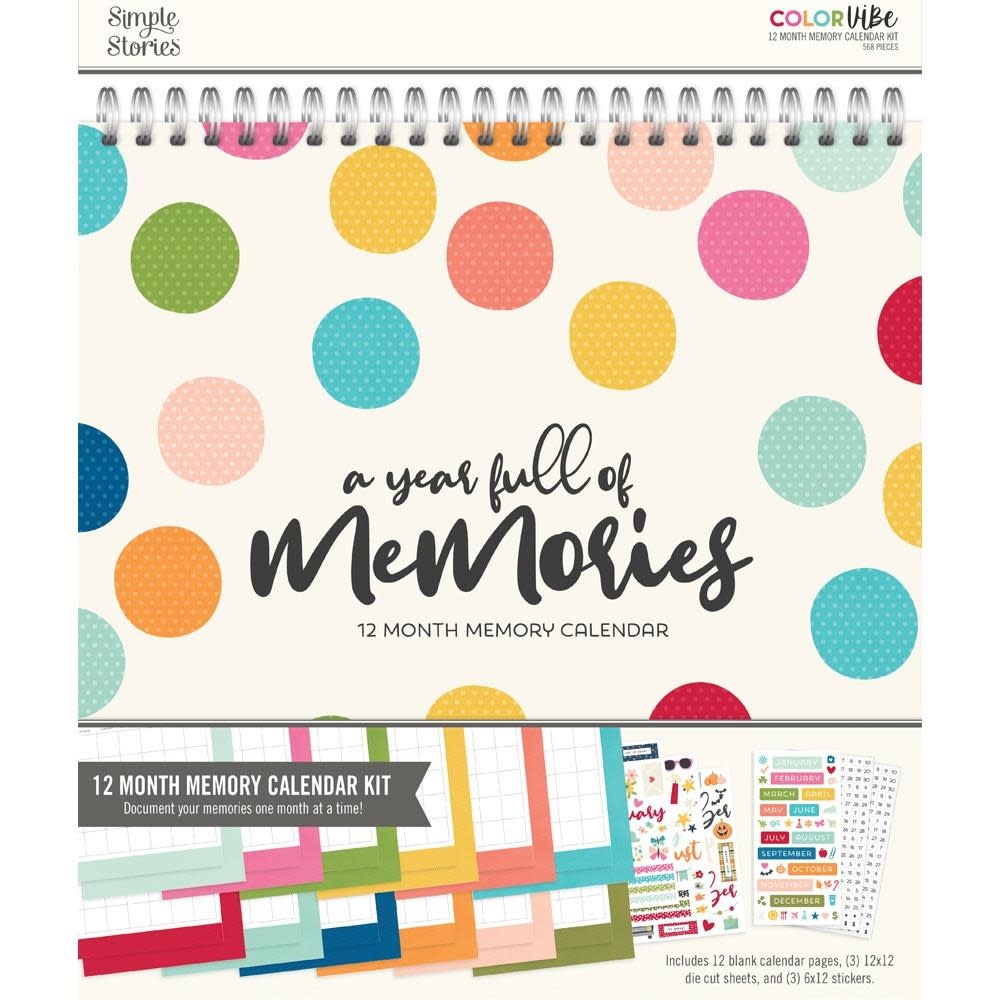 SIMPLE STORIES SIMPLE STORIES COLOR VIBE 12-MONTH MEMORY CALENDAR