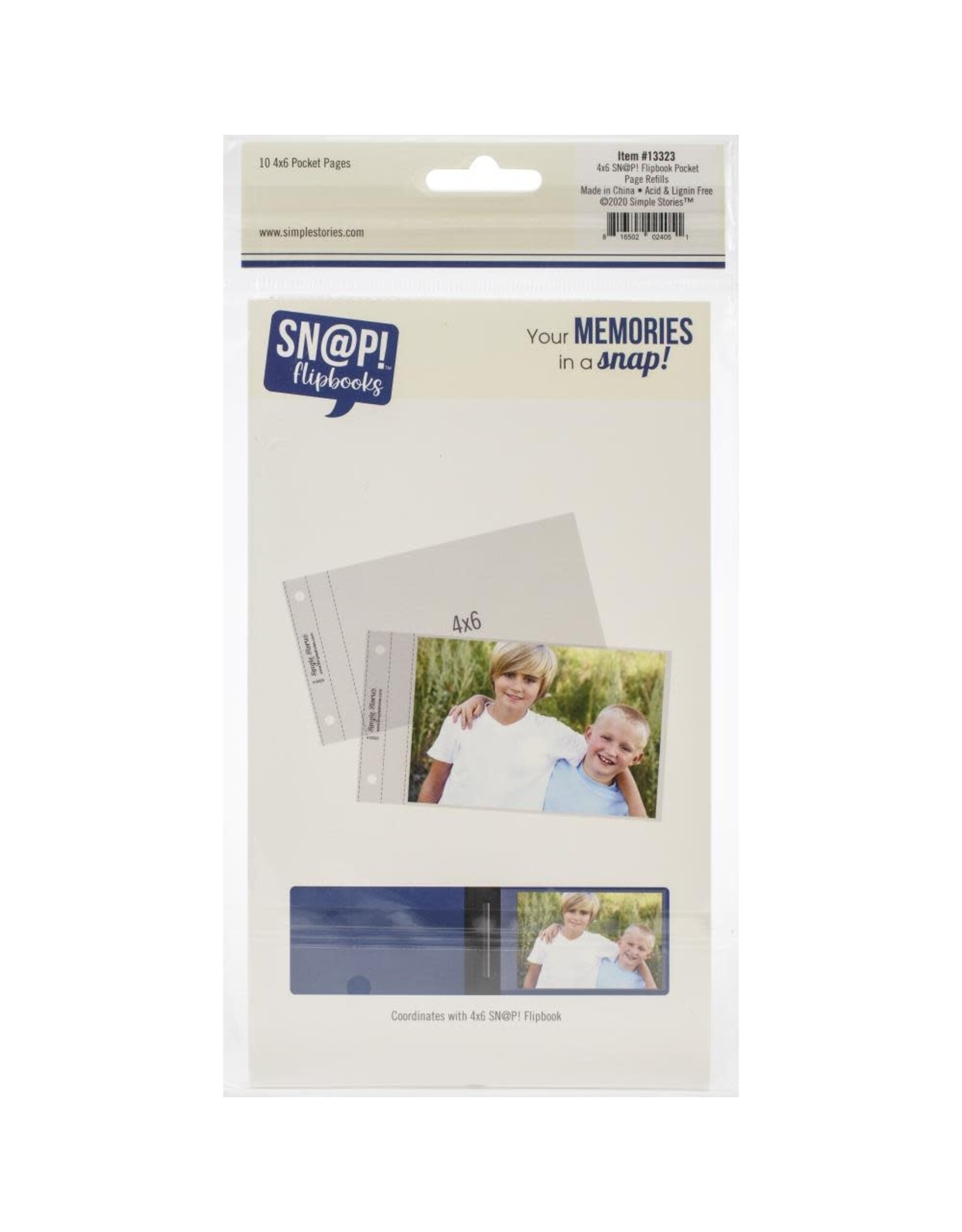 SIMPLE STORIES SIMPLE STORIES SN@P! FLIPBOOK POCKET PAGES REFILLS 4X6 POCKETS 10PK