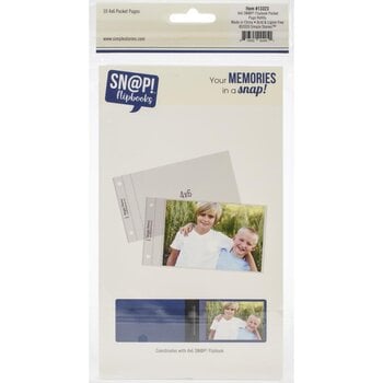 SIMPLE STORIES SIMPLE STORIES SN@P! FLIPBOOK POCKET PAGES REFILLS 4X6 POCKETS 10PK
