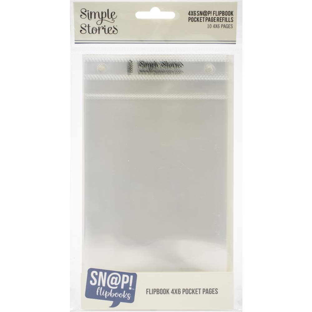 SIMPLE STORIES SIMPLE STORIES SN@P! FLIPBOOK POCKET PAGES REFILLS 4X6 POCKETS 10PK