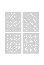 HERO ARTS HERO ARTS COLOR LAYERING QUILT STENCIL SET 4/PK