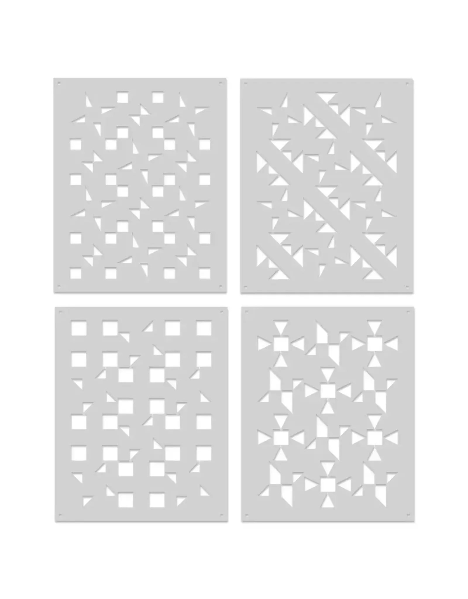 HERO ARTS HERO ARTS COLOR LAYERING QUILT STENCIL SET 4/PK