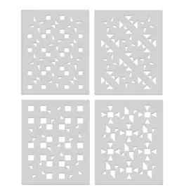 HERO ARTS HERO ARTS COLOR LAYERING QUILT STENCIL SET 4/PK