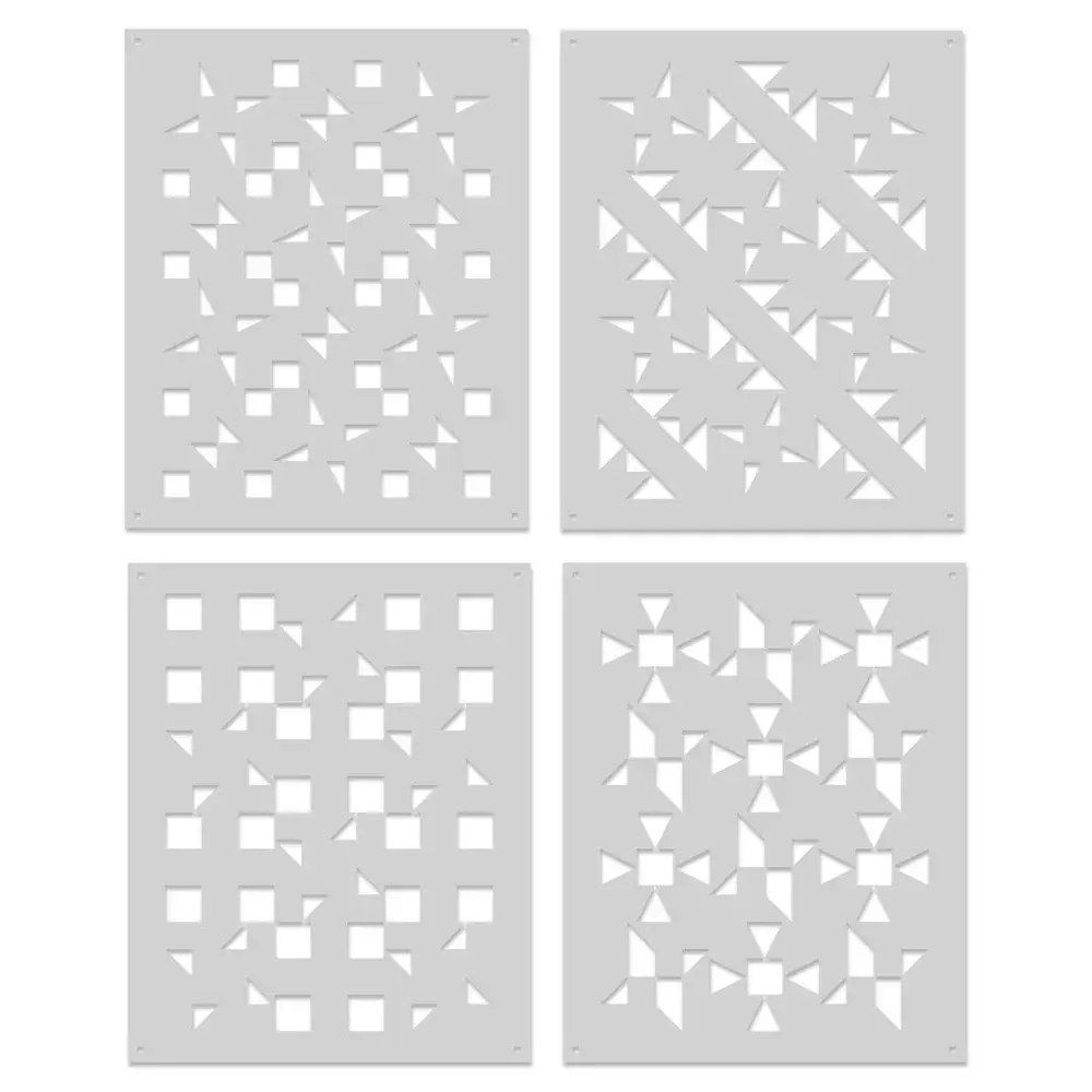 HERO ARTS HERO ARTS COLOR LAYERING QUILT STENCIL SET 4/PK