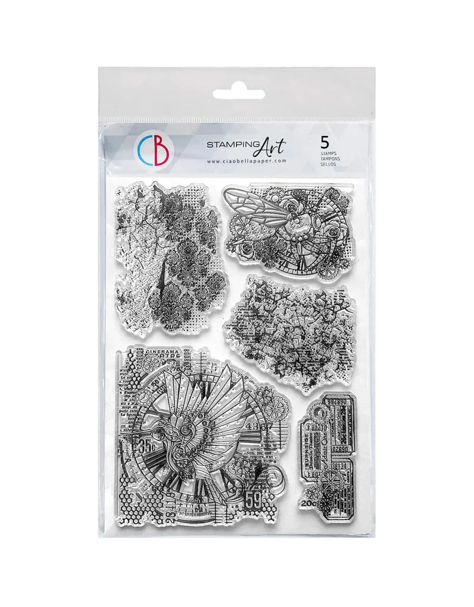 CIAO BELLA CIAO BELLA MECHANICAL MARVELS CLEAR STAMP SET