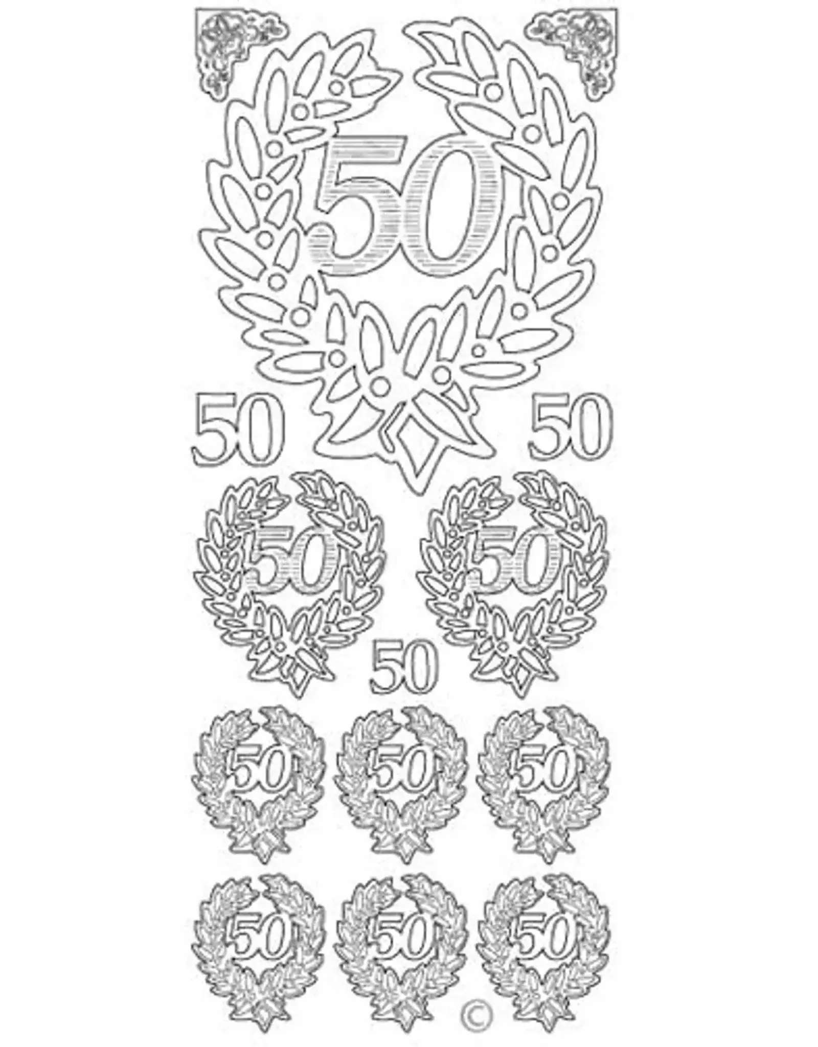 STARFORM STARFORM 50 IN WREATH GOLD PEEL OFFS